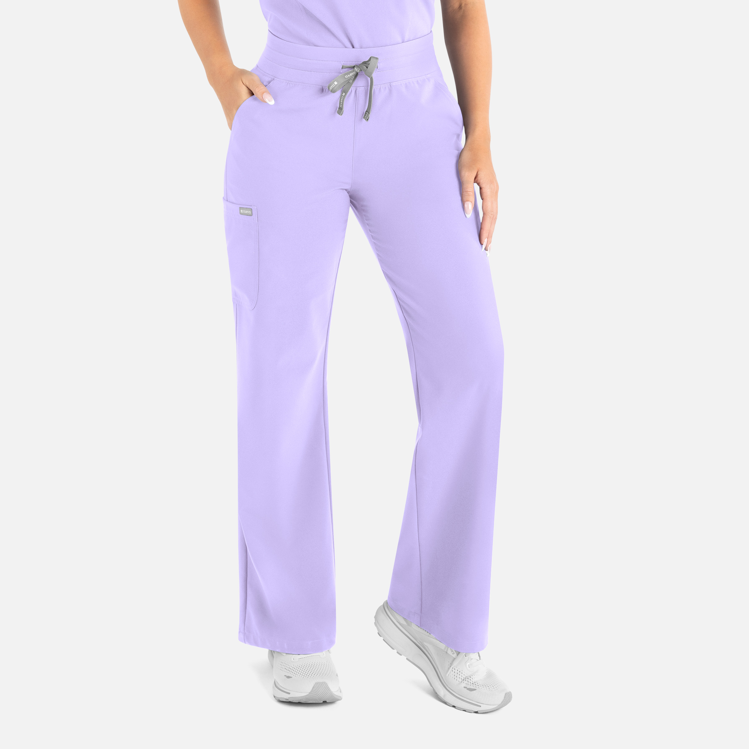 Womens High Waist Full Elastic Wide Leg Pant 5094P Petite