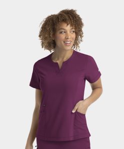 Womens Notched Neck Top 4802