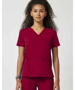 Womens 3-Pocket V-Neck Top HH653