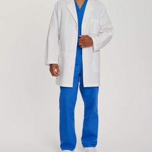 Landau Relaxed Fit 3-Pocket Mid-Length Lab Coat for Men 3148